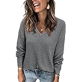 II ININ Women's Fall Sweater 2024 Long Sleeve Tops Fashion Outfits Trendy Casual V Neck Oversized Pullover Sweaters