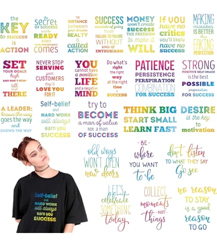 Iron On Bible Verse Stickers For Clothes - Inspirational Quote Heat Transfer Vinyl For T-Shirts & DIY