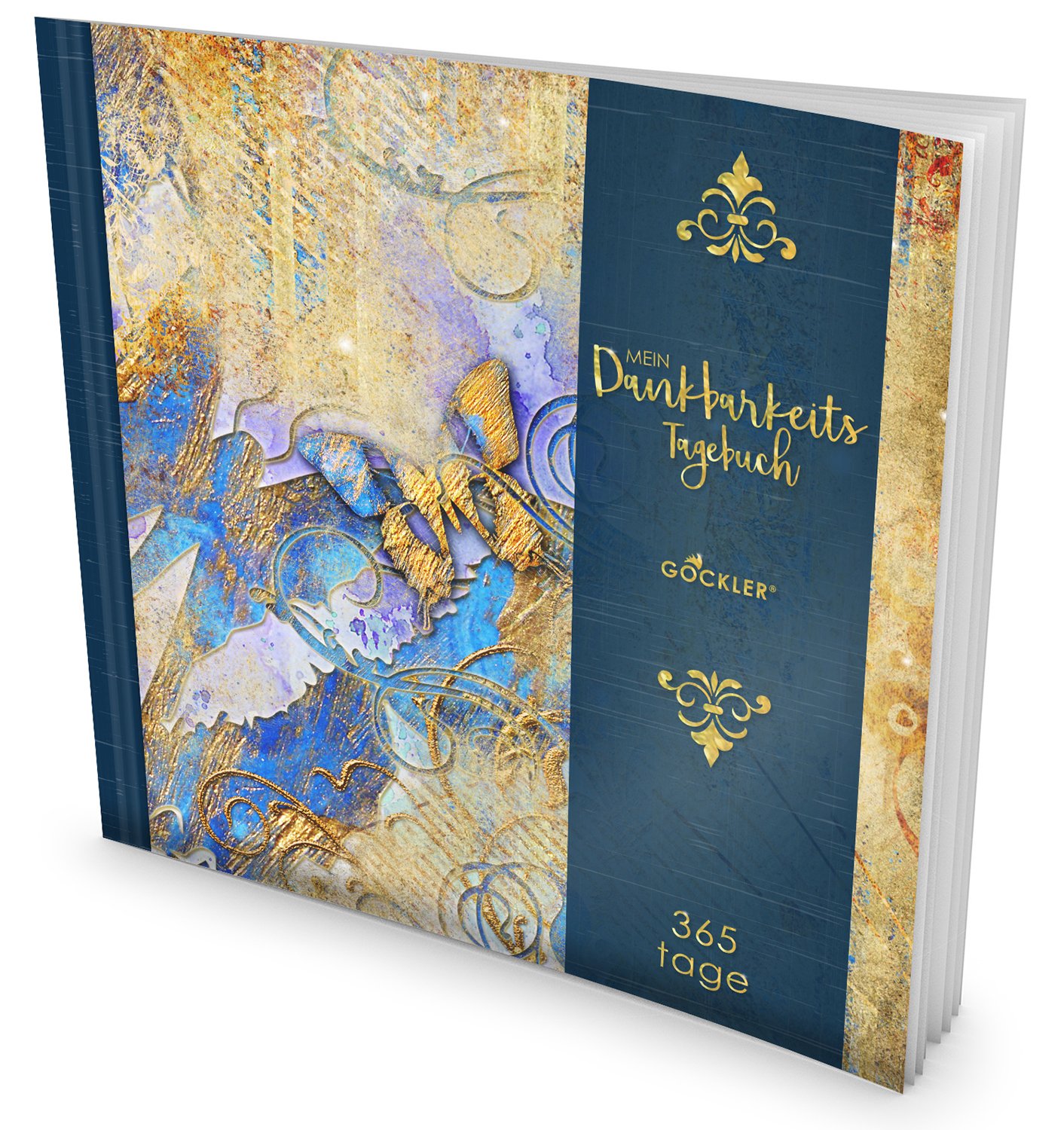 GOCKLER® Dankbarkeits-Tagebuch: 365 Tage Erfolgs-Journal für mehr Achtsamkeit, Bewusstsein & Glück im Leben +++ NEUE AUFLAGE mit glänzendem Softcover +++ DesignArt.: Grunge Butterfly