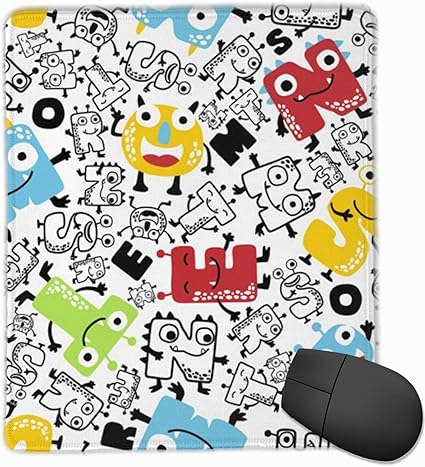 Amazon 面白いアルファベットモンスター マウスパッド ゲーミングマウスパッド ラップトップマット Pcマウスパッド リストレスト ラバーマット 滑り止め 耐久性 高級感 25 30 Gabriel Connor マウスパッド 通販