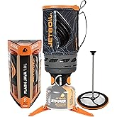 Jetboil Flash Java 1.0L Portable Fast Boil Stove with Silicone French Press and 1-Step Auto Ignition for Camping and Backpack