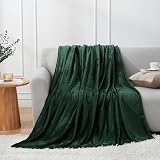 EHEYCIGA Fleece Blanket 150x200cm Dark Green Soft Flannel Throw view 7