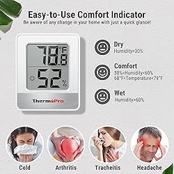 ThermoPro TP49 2 Pieces Digital Hygrometer Indoor