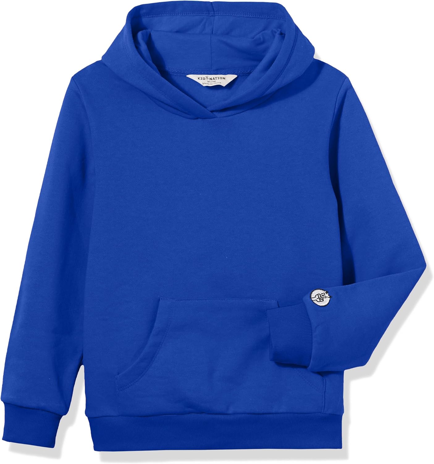Kid Nation Kids' Soft Brushed Fleece Casual Basic Pullover Hooded Sweatshirt Hoodie for Boys or Girls 4-12 Years: Clothing