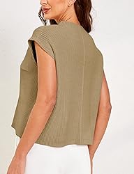 Himosyber Women's Solid Sleeveless Vest Mock Neck
