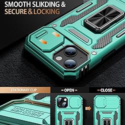 Goodon for iPhone 15 Case with Sliding Camera Cover