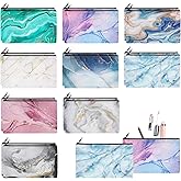 Reginary 20 Pieces Cosmetic Bag for Women, Roomy Makeup Bags with Zipper Toiletry Bag Pouch Travel Accessory Organizer Gifts, 7 x 4.3 Inches(Marble)