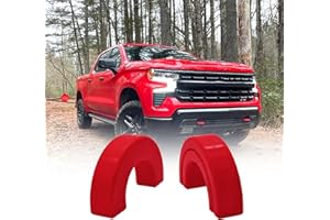Silicone Tow Hook Covers, Customized Towing Hitch Covers Fit for Chevy Silverado 1500 2007-2024 (Red)