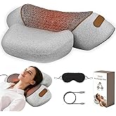 COFANKIA 3-in-1 Neck Massager Pillow,Ergonomic Neck Massager with Heating,Traction & Vibration,Hump Corrector for Shoulder Pain Relief, Neck Pillow for Daily Comfort at Home or Office
