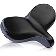 X WING New-Age Noseless Bike Seat Cushion for Men & Women - Extra Padding & Wide - Suitable for City, Electric, Stationary Bikes - Compatible with Peloton Bikes – Wide Winged Bike Seat with Cushion