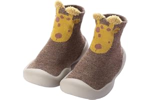 XQ&XG Baby Non Slip Sock Shoes Toddler First Walker Shoes Baby Boys Girls Floor Shoes Indoor Outdoor Non Slip Soft Rubber Sole Breathable Slippers Unisex Cartoon Slip On Sneakers