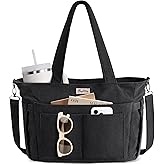 Bagstellar Corduroy Tote Bag for Women, 17 Pockets Laptop Work Tote Bag Lightweight Teacher Nurse Bible Bag for School Travel | with 40oz Cup Holder, Multi Compartment, Zipper Crossbody Bag, College Shoulder Bag, Daily Purse w/ Strap, Ideal Gift for Women