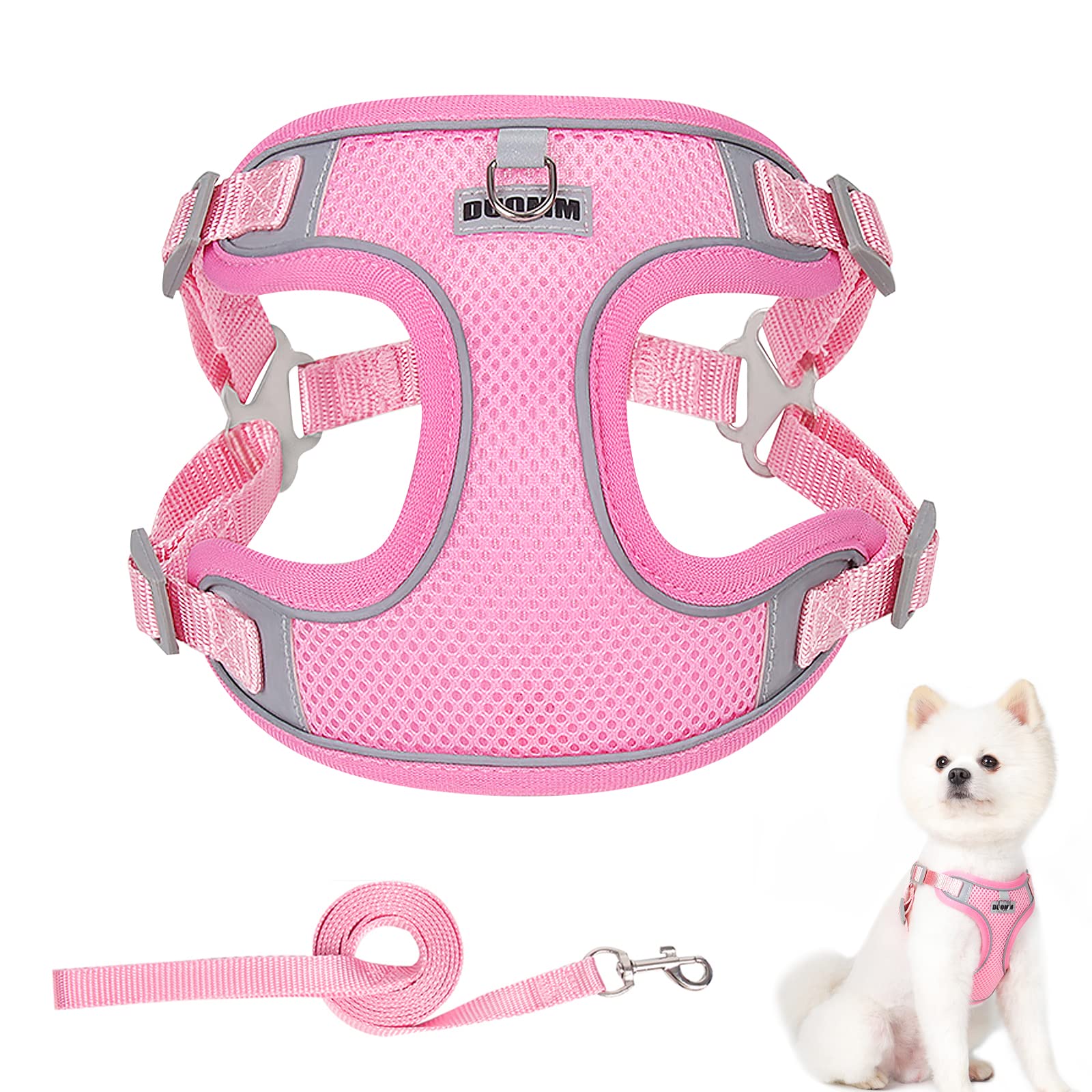 Dog Harness and Lead Set, Adjustable No Pull Dog Vest Harness, Reflective Anti Pull Pet Vest Harness for Puppy Small Dogs — image 1