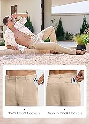 Willit Men's Linen Pants Casual Linen Dress Pants