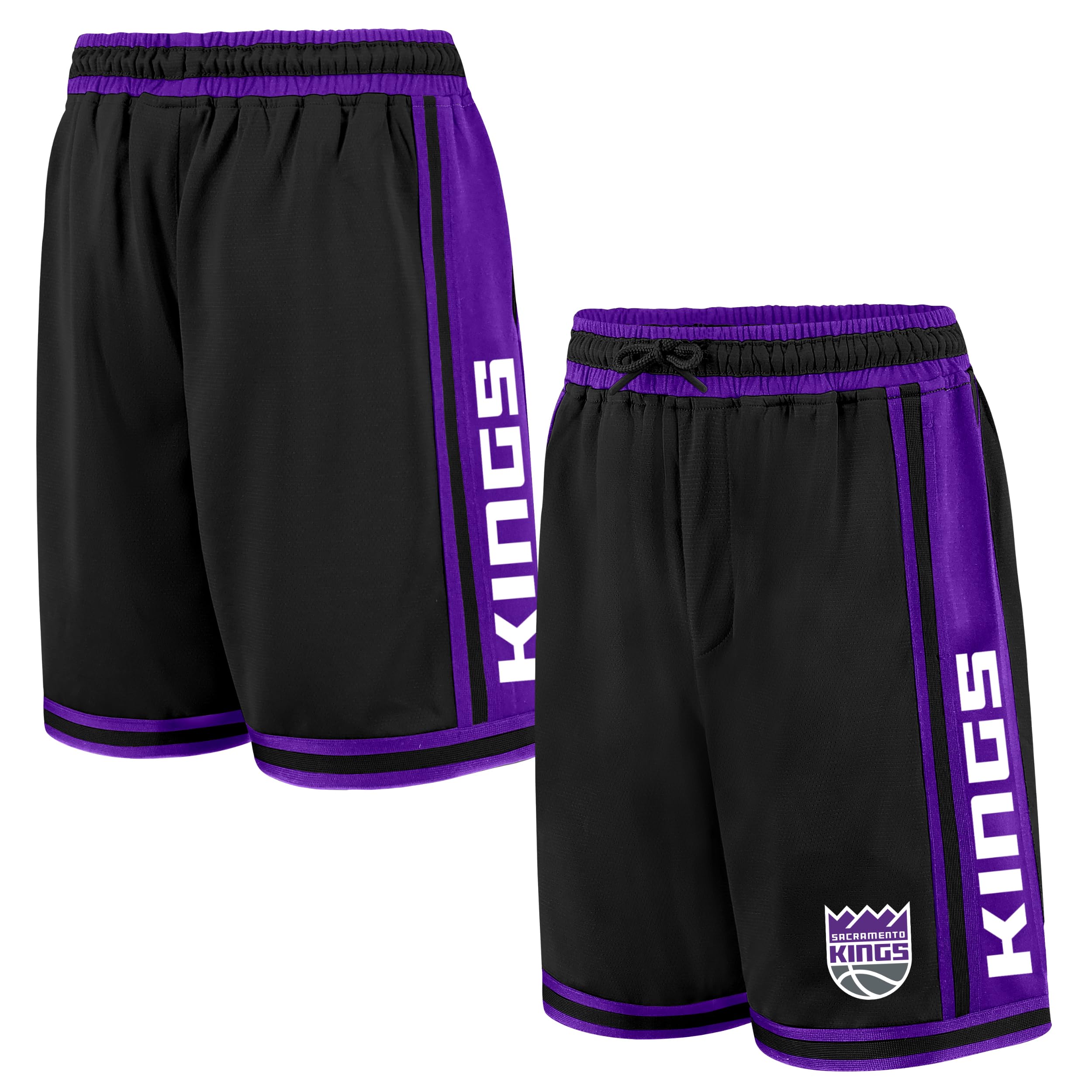 Ultra Game NBA Official Men's Classic Basketball Shorts, Sacramento Kings, Team Color, X-Large Image