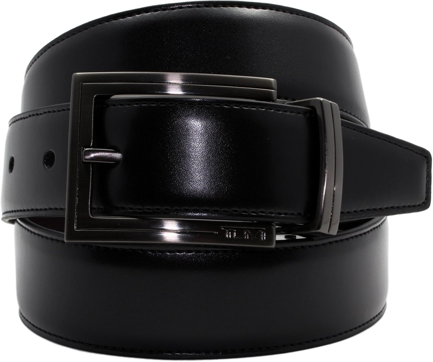 TUMI Leather Belt Mens Reversible Black Brown (40) at Amazon Men’s