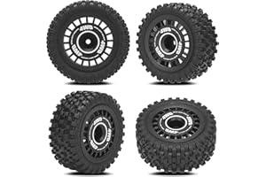 daitoku 12mm Hex RC Wheels and Tires, 1/16 RC Truck Tires Wheel for MJX 16207 1/16 Off-Road Car