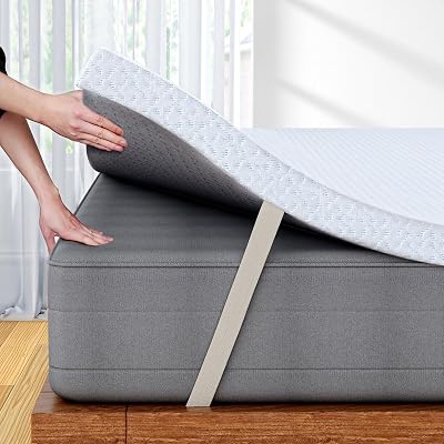FRIDEKO HOME Single Memory Foam Mattress Topper 90x190x7cm with Cover
