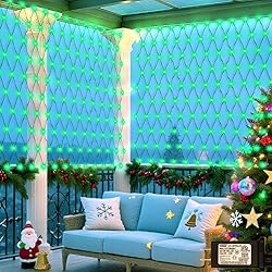OYCBUZO 360LED Green Net Lights Outdoor, 21ft x 5ft
