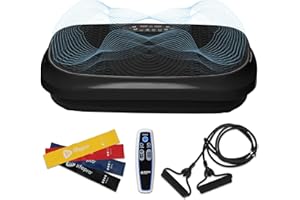 Lifepro Waver Mini Vibration Plate for Lymphatic Drainage – Whole Body Vibrating Platform Exercise Machine for Muscle Toning & Recovery with Remote & Resistance Bands, Max Load 260 lb