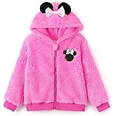 Disney Stitch Minnie Frozen Princess Girls/Boys Fleece Jacket Zipper Sherpa Fuzzy Hoodie Warm Winter Coat Outwear 2-13 Years
