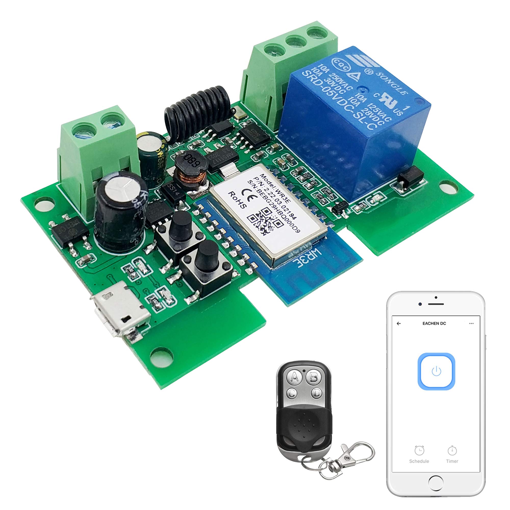 Newgoal WiFi Inching/Selflocking Relay Modules WiFi Momentary Switch with 433 MHz RF Remote Control(Tuya SmartLife APP) — image 1