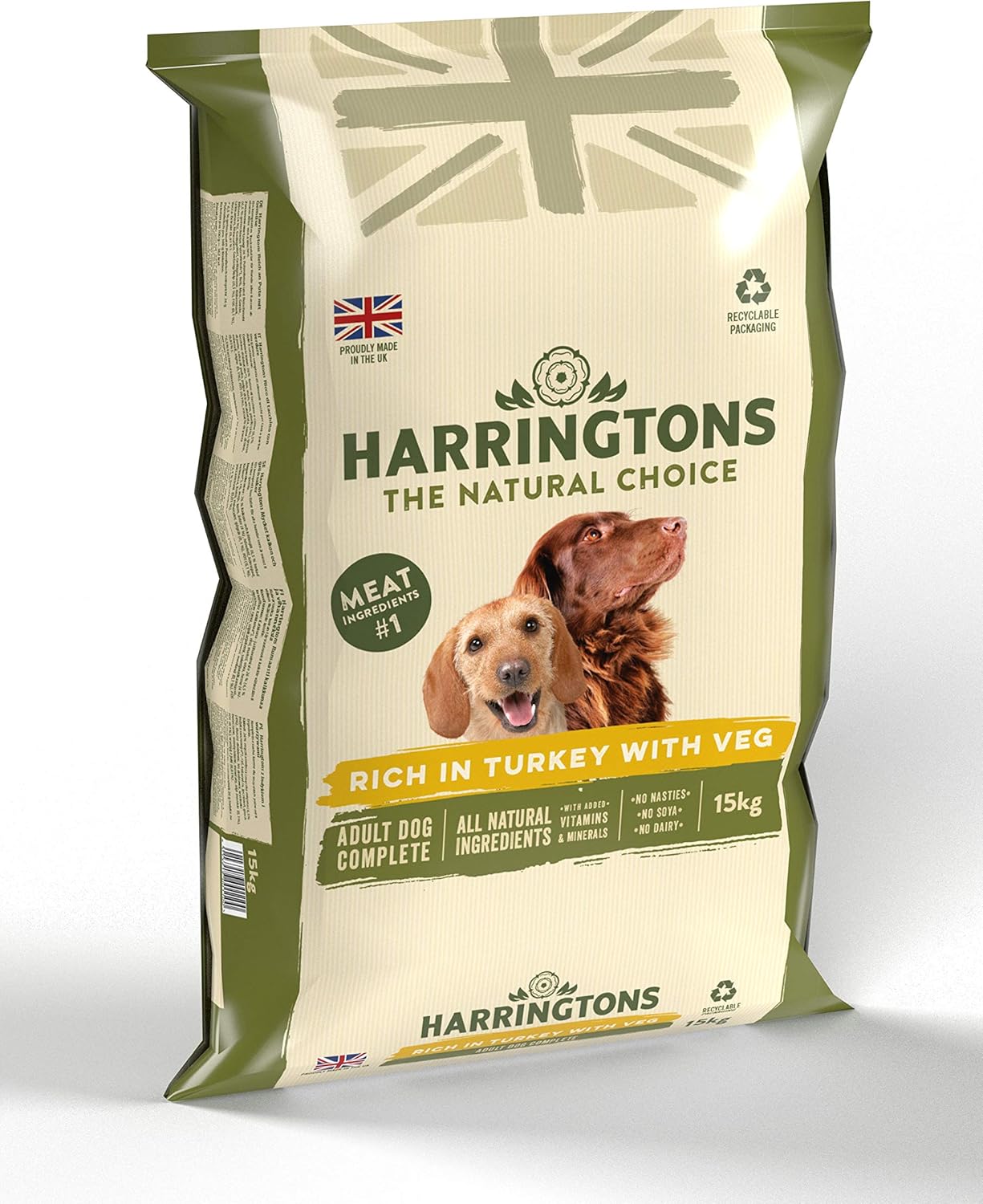 harringtons dog food turkey and veg 15kg