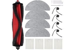 VIEWALL Q7 M5 Replacement Accessories Kit for Roborock Q7 M5 / Q7 L5 Robot Vacuum, 1 Main Brushes, 4 HEPA Filters, 4 Side Brushes, 4 Mop Pads, 1 Cleaning Tool, 1 Screwdriver