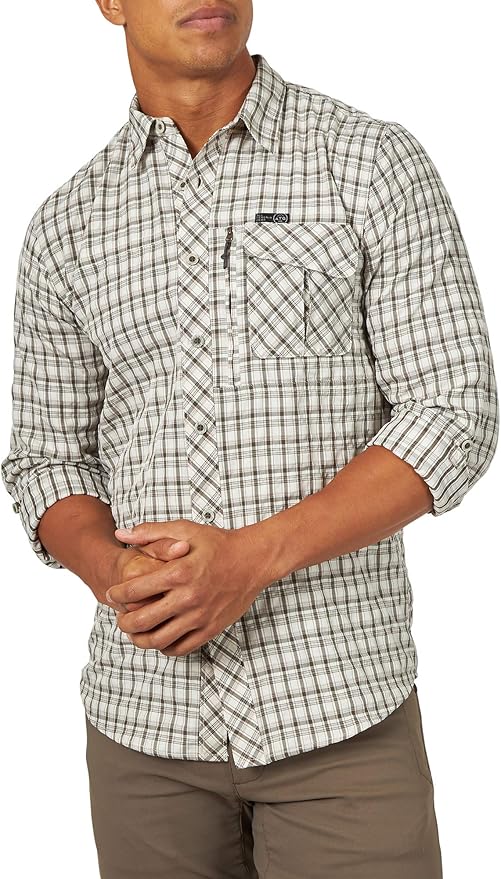 ATG by Wrangler Men's Long Sleeve Plaid Utility Shirt Amazon.co.uk