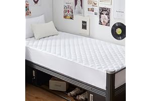 GRT Twin XL Waterproof Mattress Pad, 100% Waterproof Quilted Fitted Mattress Protector, Noiseless Hollow Cotton Mattress Cover, Fitted 8"-19" Deep, Dust Proof