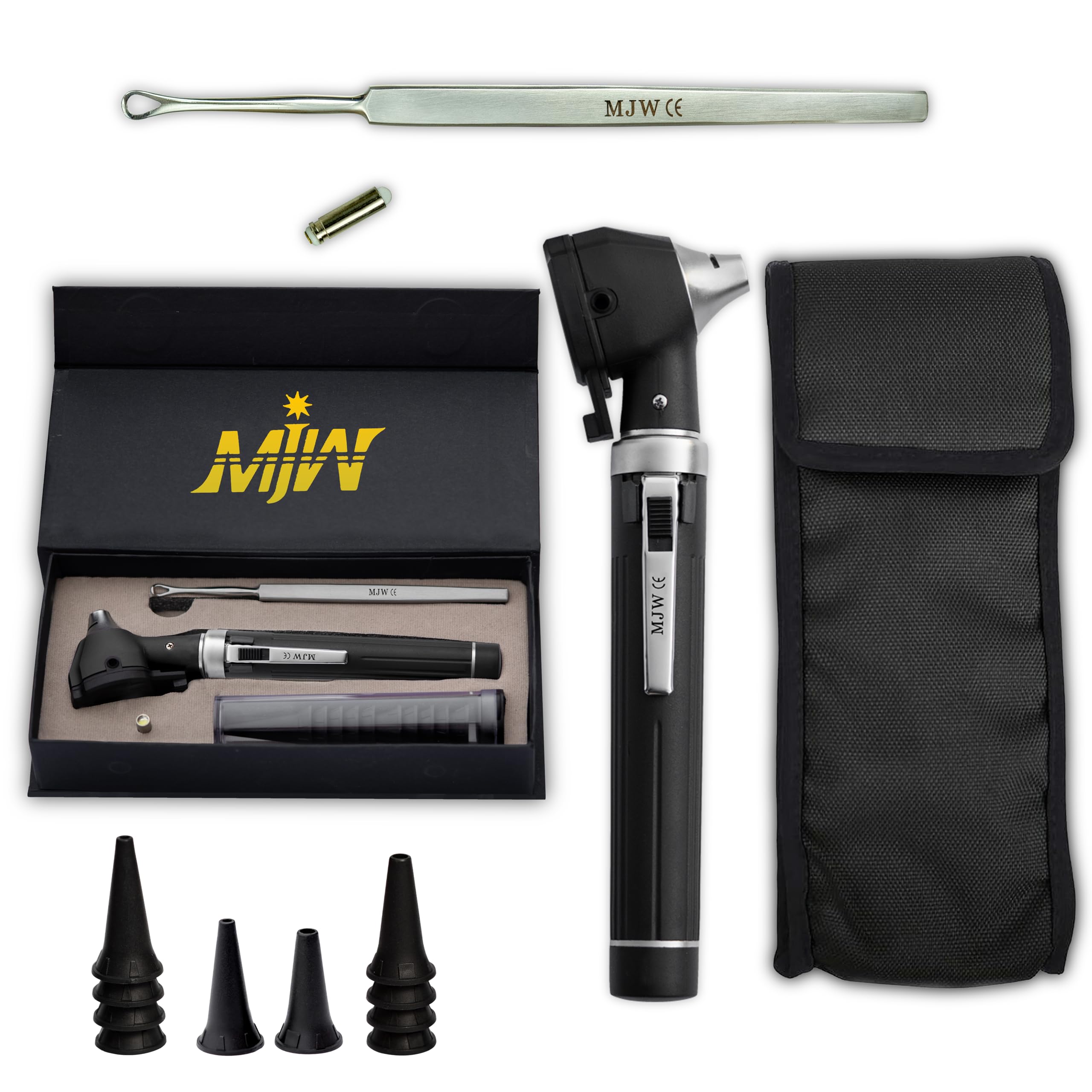 Fiber Optic mini Otoscope Ear Healthy Tool for Home use with LED Light
