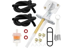 QAZAKY DRZ400 Fuel Gas Tank Petcock Valve Switch Compatible with Yamaha TTR 90 125 225 230 250 PW80 Timberwolf Big Bear Tracker YFM 250 350 400 600 660 Raptor YFS200 YFZ 350 450 Warrior Suzuki LT80