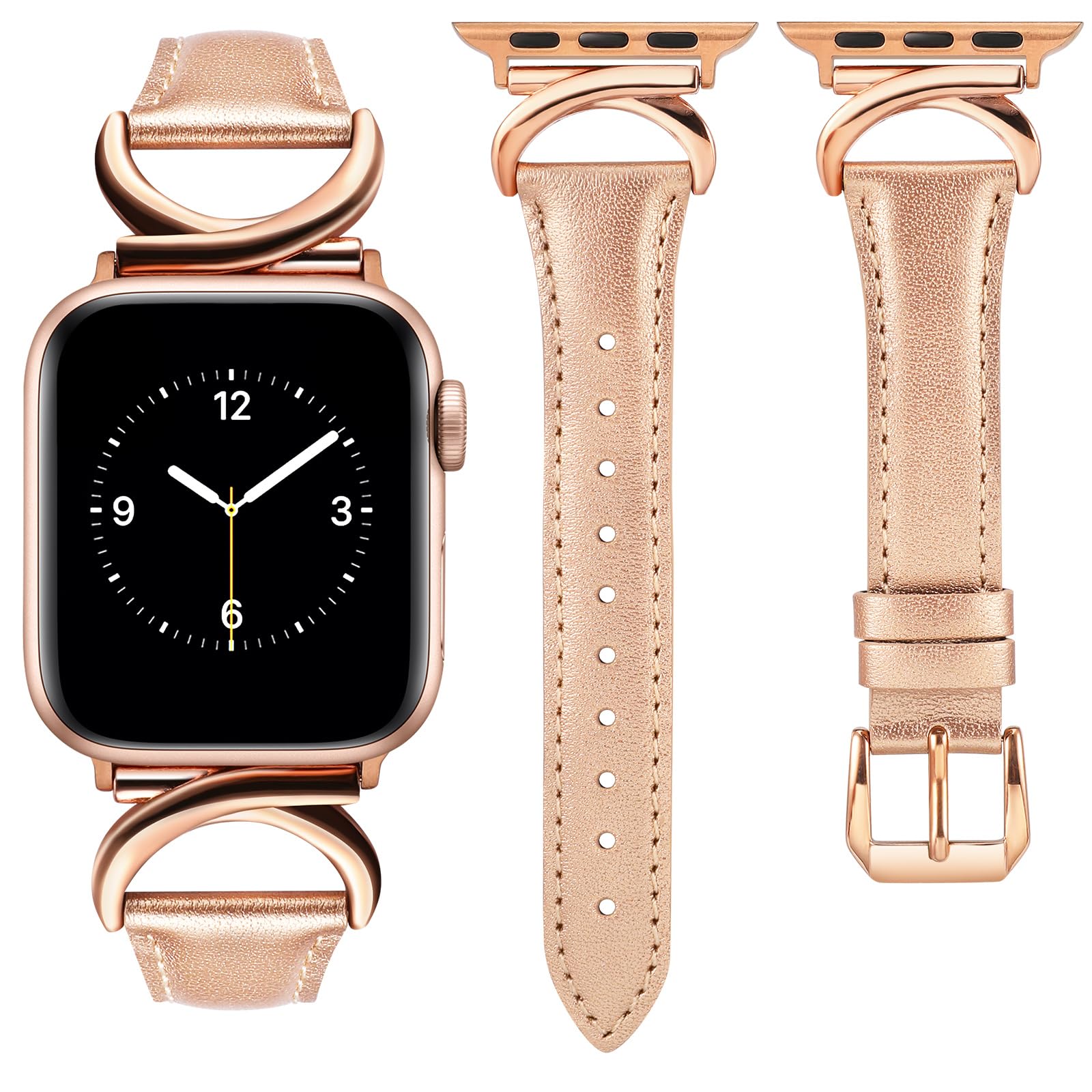 Minyee Leather Band Compatible with Apple Watch