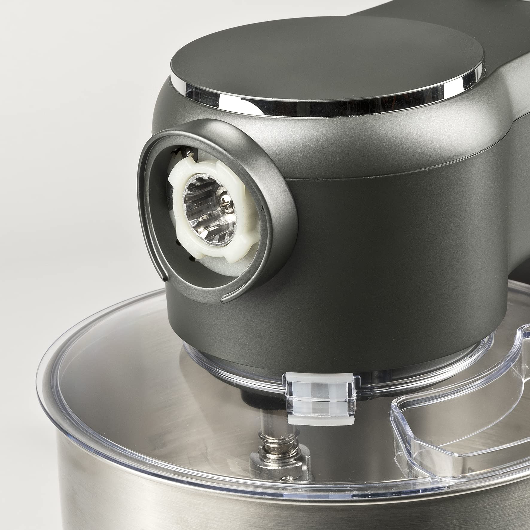 G3 Ferrari G20149 Küchenmaschine Pastaio, 1800 Watt (max), 7 Liter Fassungsvermögen, 6 Geschwindigkeiten, Edelstahlschüssel, inkl. Zubehör, einfacher Knethaken, Anthrazitgrau 3