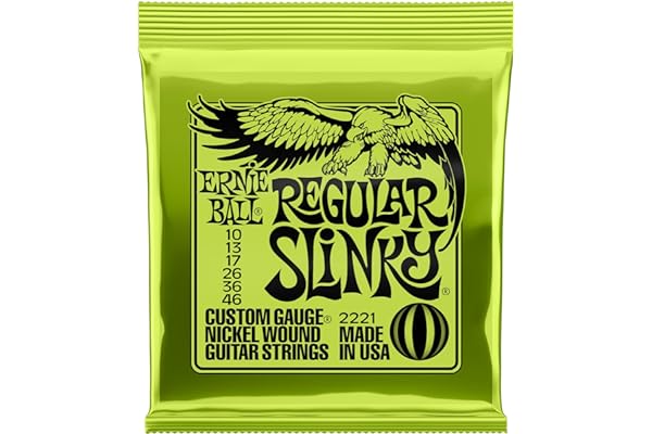 Ernie Ball Regular Slinky Nickel Wound Electric Guitar Strings - 10-46 Gauge