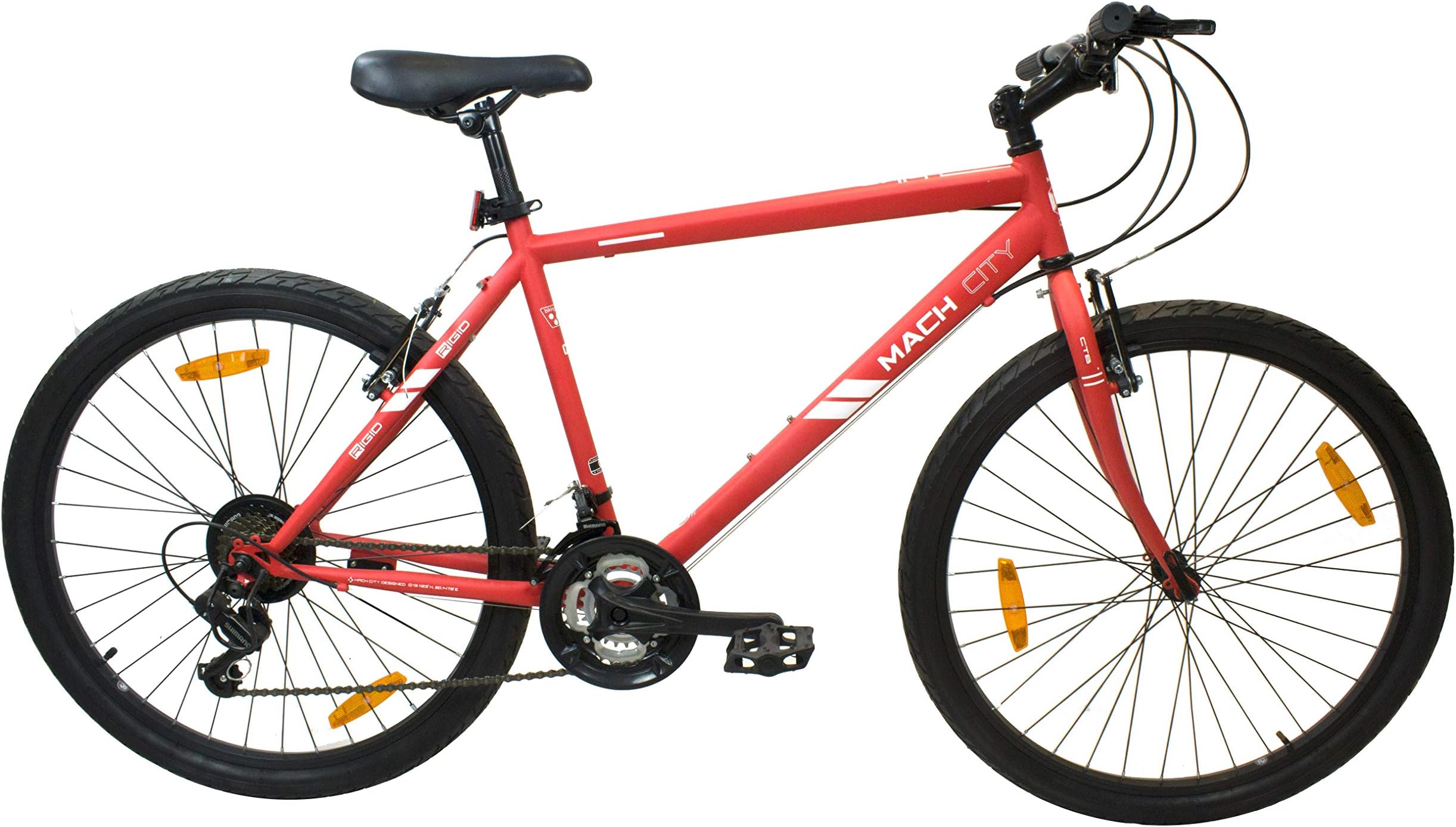 Mach City I Bike 2017 26T 21 Speed Adult Cycle(Matt Smart Red)