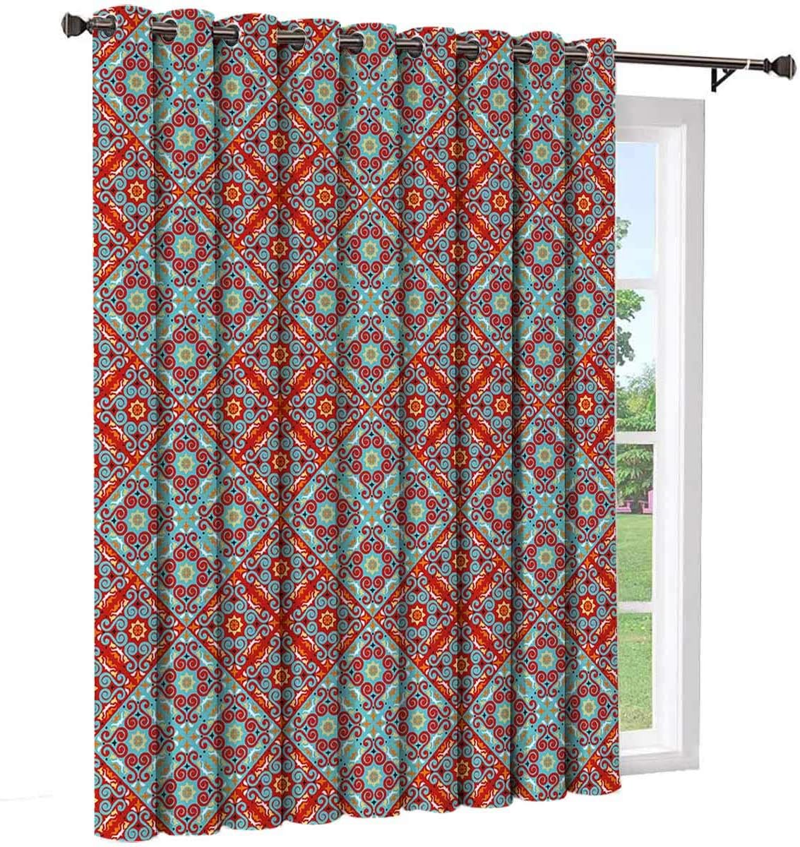 Spanish Shading Insulated Curtain Colorful Talavera Layout Artistic