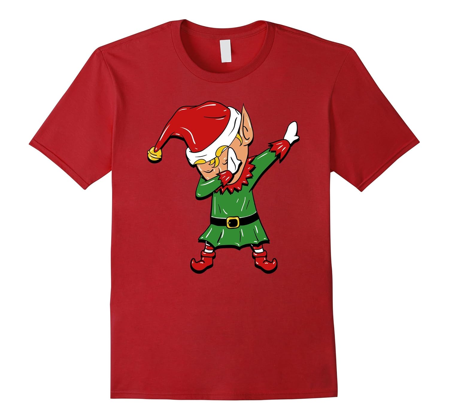 Dabbing Elf T-Shirt - Funny Christmas Elf Costume-ANZ