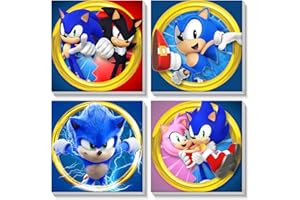 VINDIJA Framed Paint by Numbers for Adults Kids Beginners - 4 Pack Cartoon Paint by Numbers for Kids Ages 8-12, Kids Paint by Number Kits on Canvas, DIY Oil Painting Acrylic Art Crafts, 8x8in