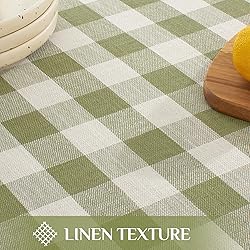 Softalker Checkered Tablecloth Square, Heavy Weight