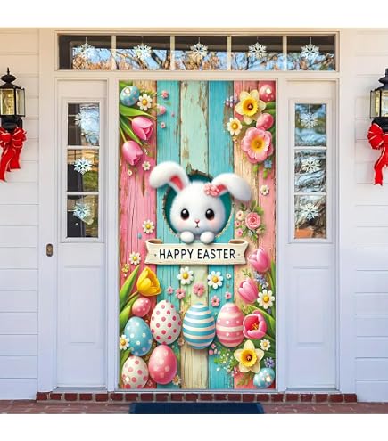 BlissYard Oster-Türbanner – 180x89 Cm, Lustiger Dackel Mit Hasenohren, Für Party & Deko