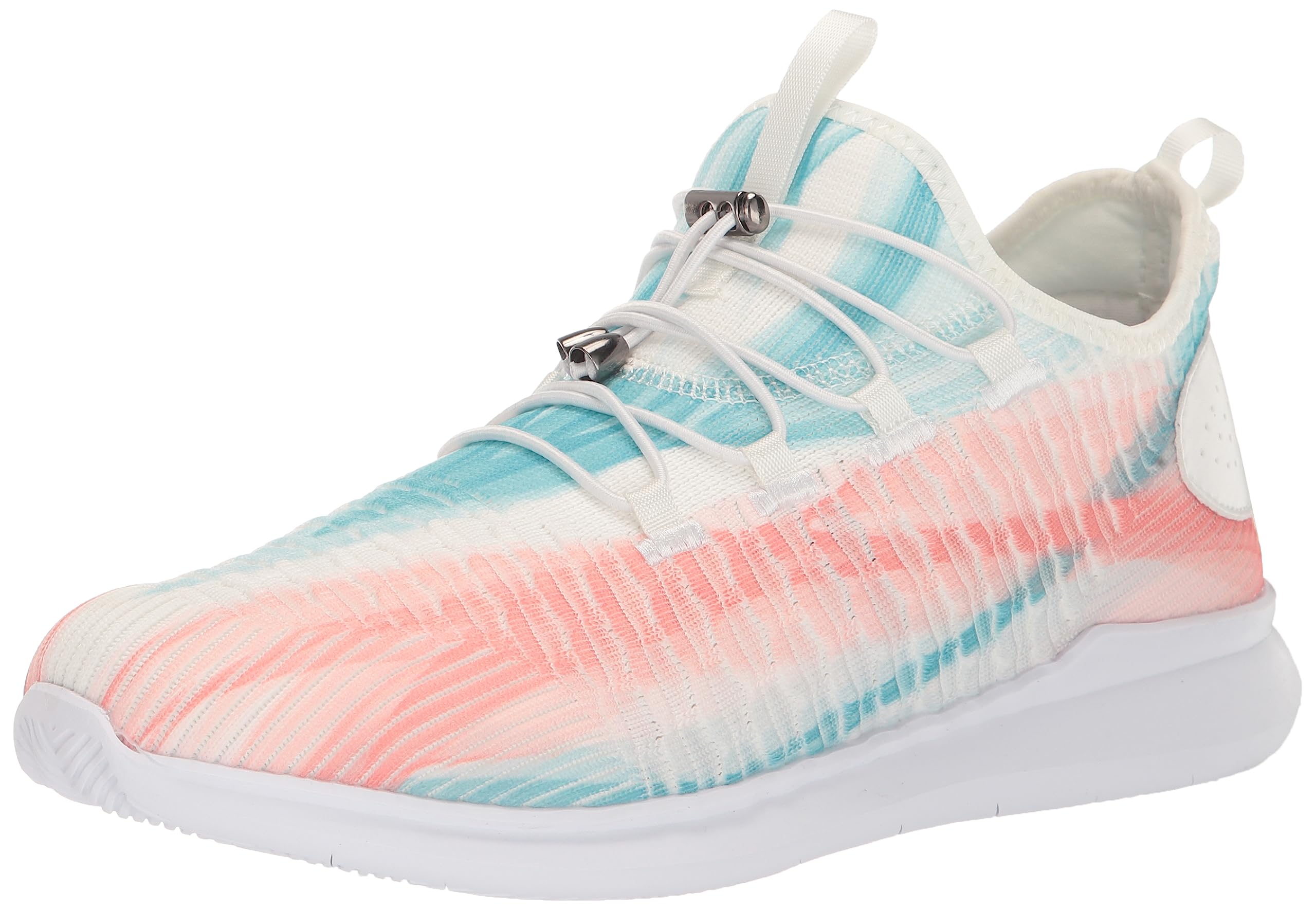 Propét Women’s TravelBound Sneakers, White/Peach, 5 Medium US
