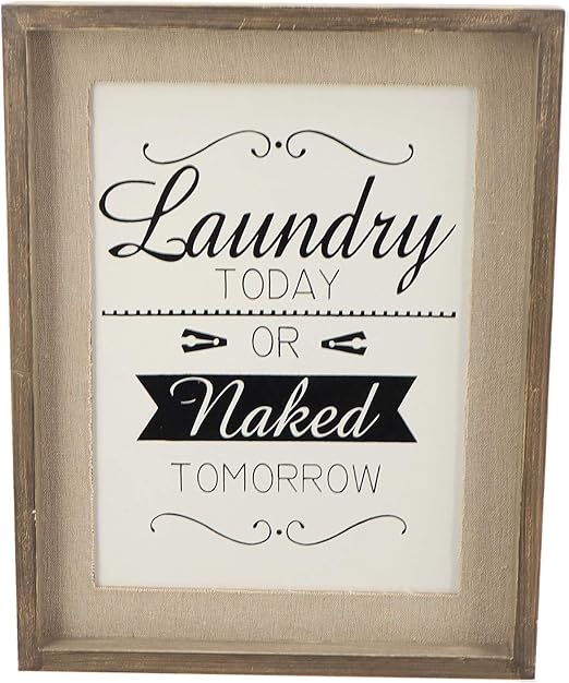 Amazon Com Parisloft Laundry Room Signs Laundry Today Or Naked