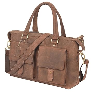 Leaderachi-100% Genuine Hunter Leather Womens Laptop Briefcase Bag [Piedmont]