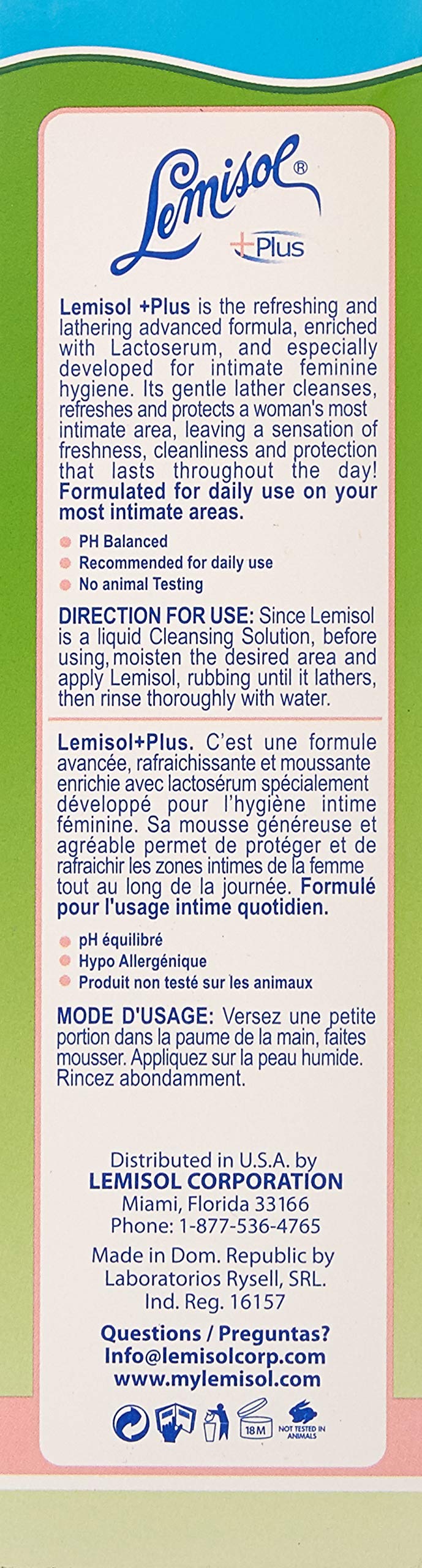 Lemisol Plus Feminine Wash 16 oz (Pack of 3)