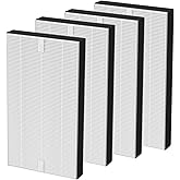 4 Pack F1 HEPA Replacement Filter, Compatible with 3M Filtrete Air Purifier Models FAP-C01-F1,FAP-T02-F1, FAP-C01BA-G1, FAP-T02WA-G1, FAP-ST02W and FAP-ST02N – NOT for F2 or A2 Models