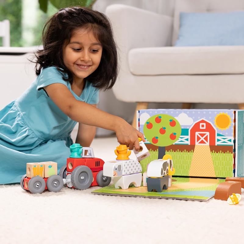 Blockables Set della Fattoria – Set di Costruzioni in Legno con Blocchi Collegabili (56 Pezzi), Gioco Creativo e Educativo, Regalo per Bambini e Bambine, 2+ Anni - Certificati FSC