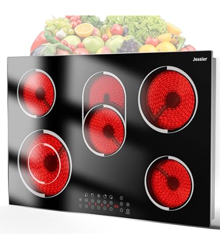 Amazon.com: 36 inch Electric Ceramic Cooktop, 5 Burners Radiant