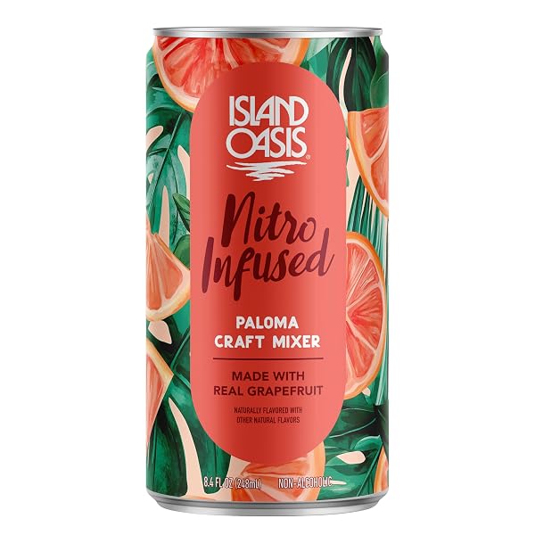 ISLAND OASIS NITRO INFUSED PALOMA CRAFT MIXER, 8.4 FL OZ, PACK OF 4, NATURALLY FLAVORED MOCKTAIL & NON-ALCOHOLIC MIXER