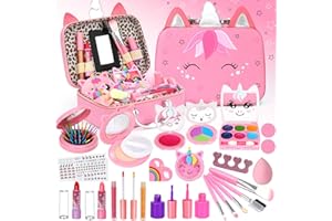 Kids Makeup Kit for Girls Toys, Teensymic Washable Girl Makeup Kit Gifts for Kids Make up Set Real Makeup for Kid Little Prin
